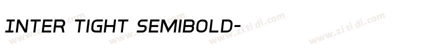 Inter Tight SemiBold字体转换